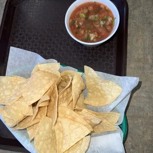 Chips and salsa free if you dine in