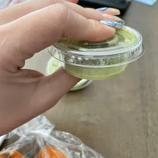 This is how full the container was. No joke