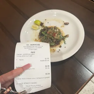 a plate of food on a table