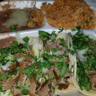 2 tacos combo plate. They gave me 3 because they forgot about my order.