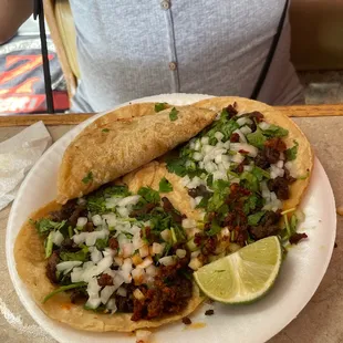 Sabrosos tacos de chorizo!