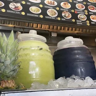 a variety of drinks