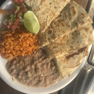 Quesadilla plate