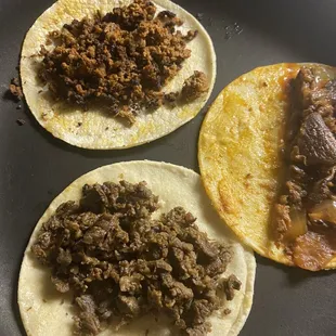 The tacos I had reheat.