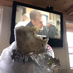 Watching this fool on the patio/catio