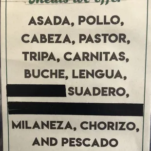 the price of the taqueria