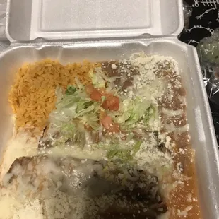 Chile relleno combo plate