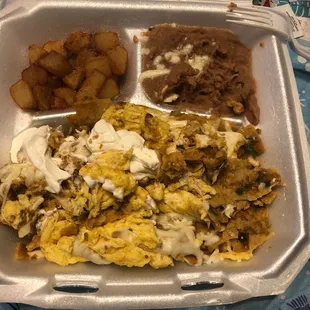 Omg!!! I order chilaquillas verdes and asked if they could make them SUPER spicy... the lady said sure..  I was super pleased.