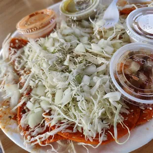 a taqueria zihuatanejo with sauces and condiments