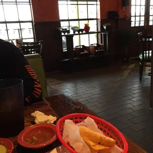 Nice patio but it's too chilly outside