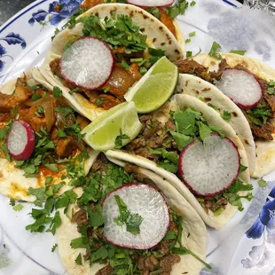 Delicious pastor tacos, Barbacoa Tacos, Carnitas Taco.