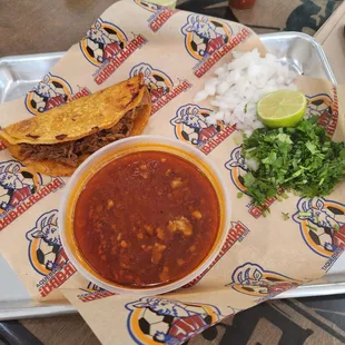 Grande birria taco is the best one I ever had. I ordered without cheese and there was plenty of meat.