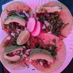 a plate of tacos