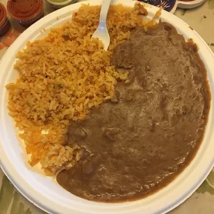 Rice and beans; pretty standard fare.