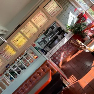 the interior of the restaurant