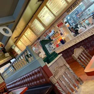 the interior of the restaurant