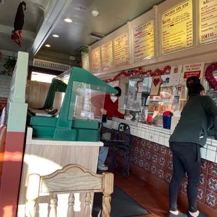 a woman ordering food