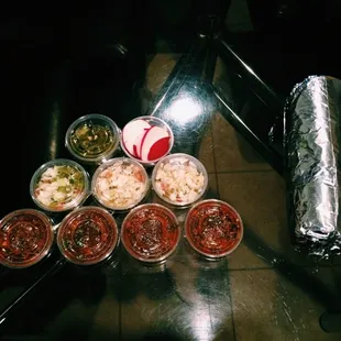 My burrito and salsa to gooo