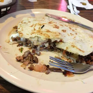 Delicious! Beef quesadilla.