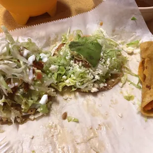 Yummy chicken tostadas