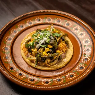 Vegan taco rajas