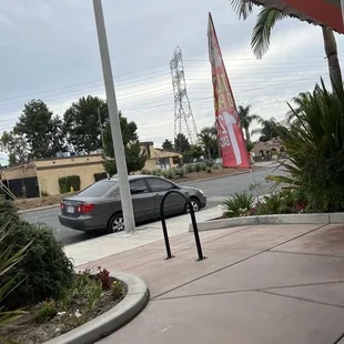 a car parked on the side of the road