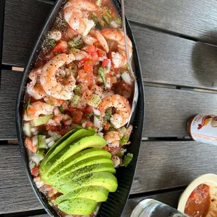 shrimp and avocado
