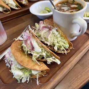 Crispy birria tacos...3...more than enough for me...