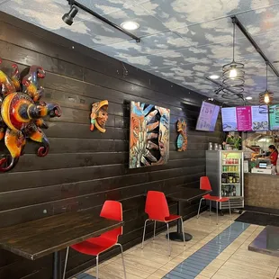 Inside restaurant
