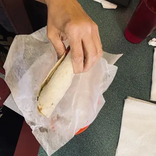 Chicken fajita tacos(bigger than usual)