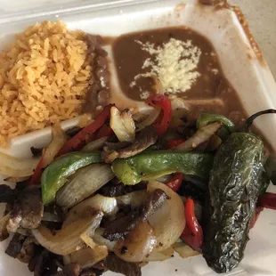 Steak fajitas