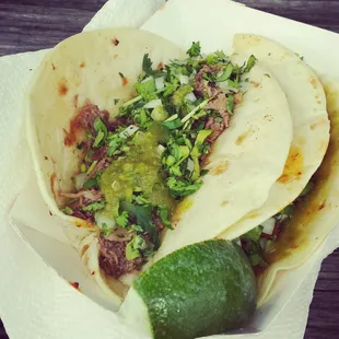 Barbacoa and el pastor taco