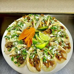 Variety of Street Tacos!  Happy Hour $0.99 cents! 3-6pm and 9pm-close.