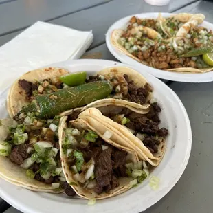 5 Beef Tacos , 5 Chicken Tacos