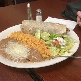 Carne asada burrito combo