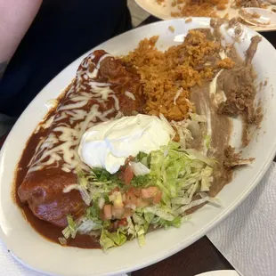 Wet bean and cheese burrito