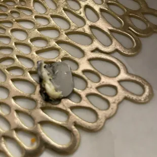 a close up of a piece of metal