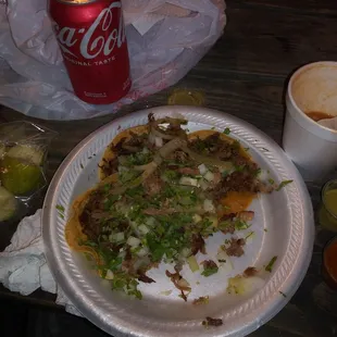 Taco Plate Combo #2 (3 tacos remaining of 5)