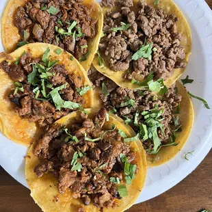 three tacos on a plate