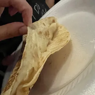a close up of a taco