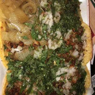 They definitely hook your tacos up. Never been left wishing they added more.