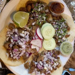 Tacos with tripa