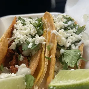 tacos locos aka hard shell inside of a soft shell with cheese in between. stop drooling.