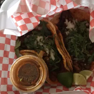 The tacos were $2.50 a piece and had lots of meat.