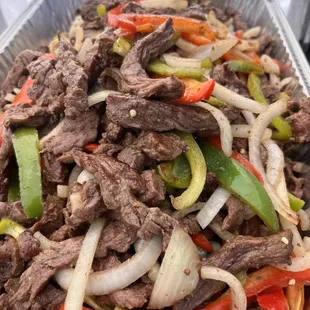 Beef fajitas