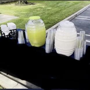 Aguas frescas horchata  and lemonade