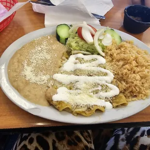 Green cheese enchiladas