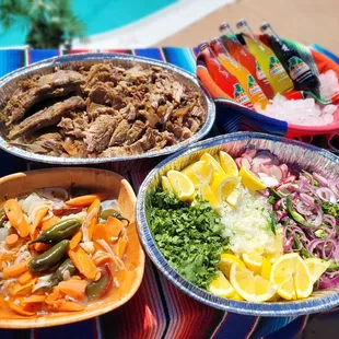 a variety of tacos