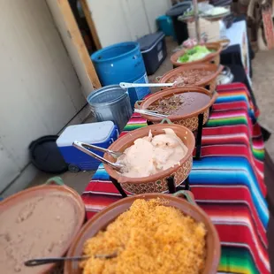 a variety of tacos