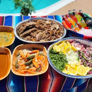 a variety of tacos